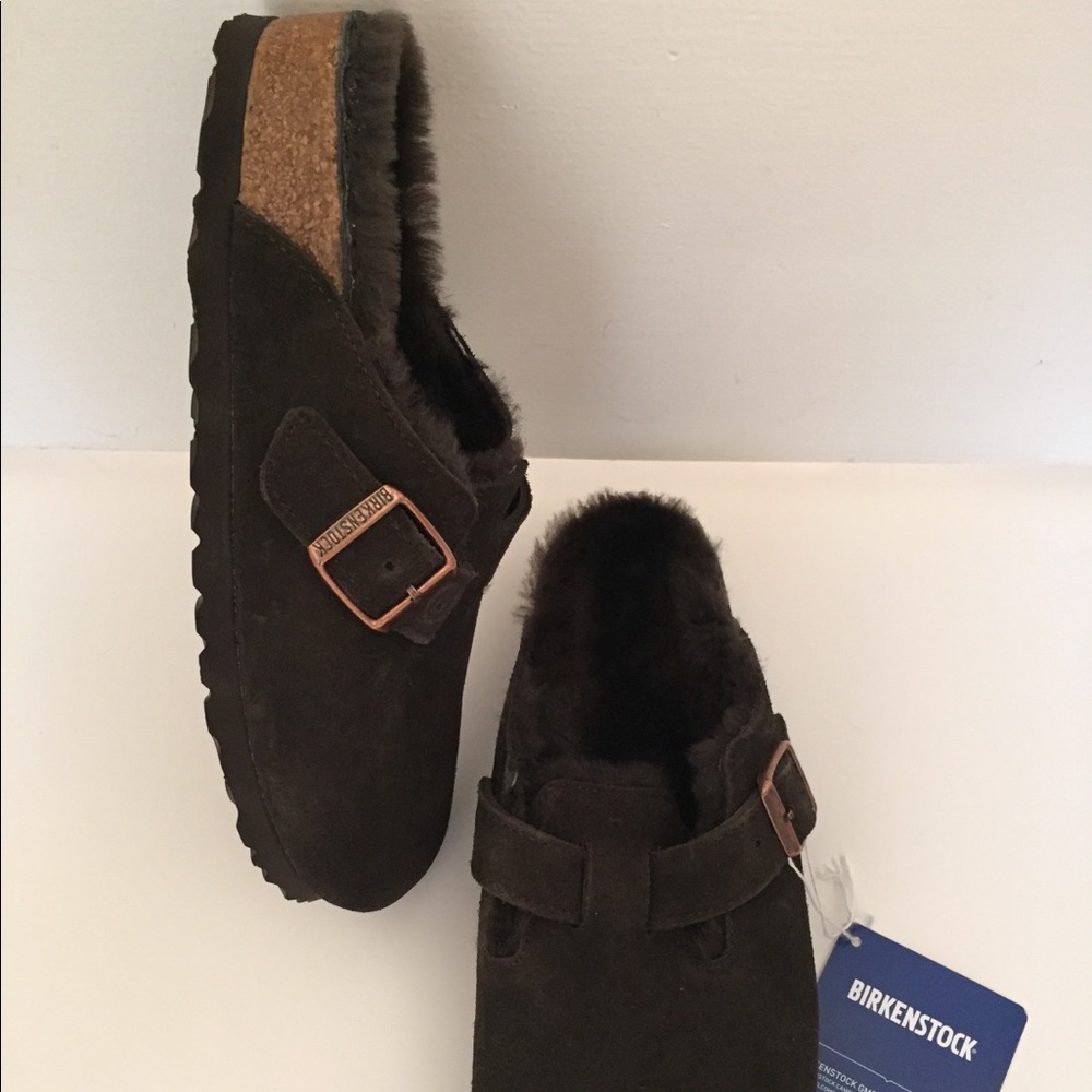 Birkenstock Shearling Clog - 37, Brown
